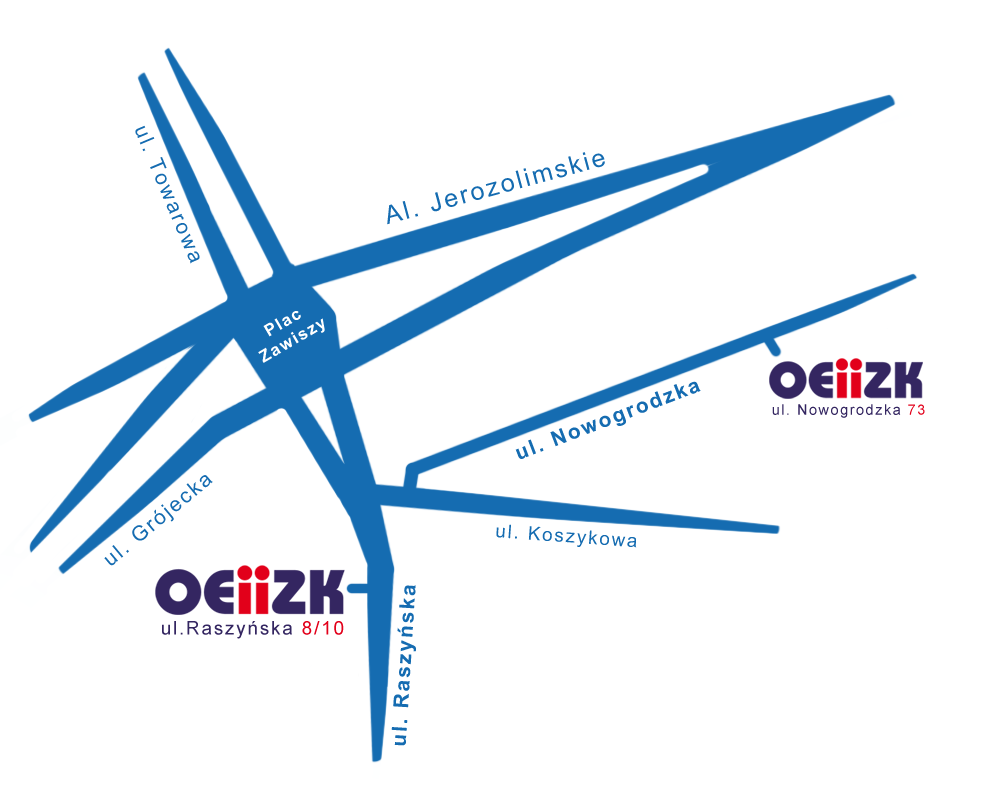 Mapa położenia ośrodków
